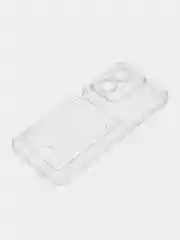 Прозрачный чехол для Huawei Honor X7a / Хуавей Хонор Х7а прозрачный, с карманом для карты