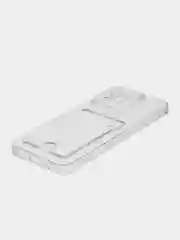 Прозрачный чехол для Huawei Honor X5 / Хуавей Хонор Х5 прозрачный, с карманом для карты