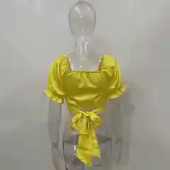 Бронзовый нарядный топ с короткими рукавами