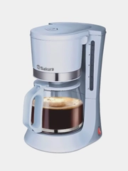 Кофеварка Sakura SA-6117BL, голубая, 1.2 л, капельная