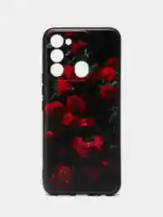 Оранжевый силиконовый чехол для Tecno Spark Go 2022/Spark 8C (Спарк 8С), с принтом, с рисунком