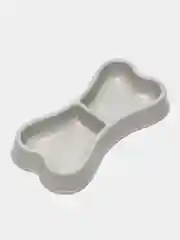 Серый миска для кошек и собак двойная