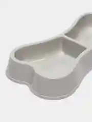 Серый миска для кошек и собак двойная