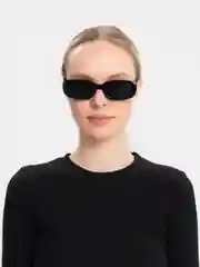 Черный солнцезащитные очки, женские, прямоугольные