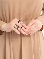 Черный кольца женские, 6 штук, набор