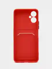 Коралловый силиконовый чехол для Tecno Spark 9 Pro Техно Спарк 9 Про с карманом для карт, прозрачный