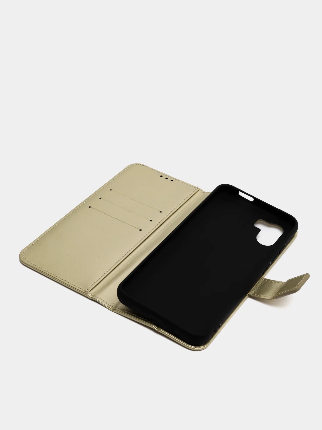Золотой чехол-книжка с магнитной застежкой для Xiaomi Redmi A1 / A2 (Сяоми Редми А1 / А2)