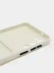 Белый чехол для Samsung Galaxy S23/S23 Ultra/S23 Plus, с карманом для карт, прозрачный
