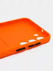 Оранжевый чехол для Samsung Galaxy S23/S23 Ultra/S23 Plus, с карманом для карт, прозрачный