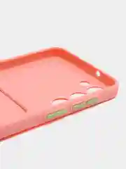 Розовый чехол для Samsung Galaxy S23/S23 Ultra/S23 Plus, с карманом для карт, прозрачный