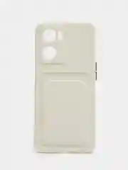 Белый силиконовый чехол для OPPO A57S / A77 4G / A77S / OnePlus Nord N20 SE, с карманом для карт