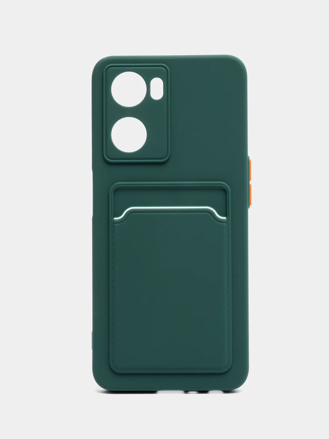 Зеленый силиконовый чехол для OPPO A57S / A77 4G / A77S / OnePlus Nord N20 SE, с карманом для карт