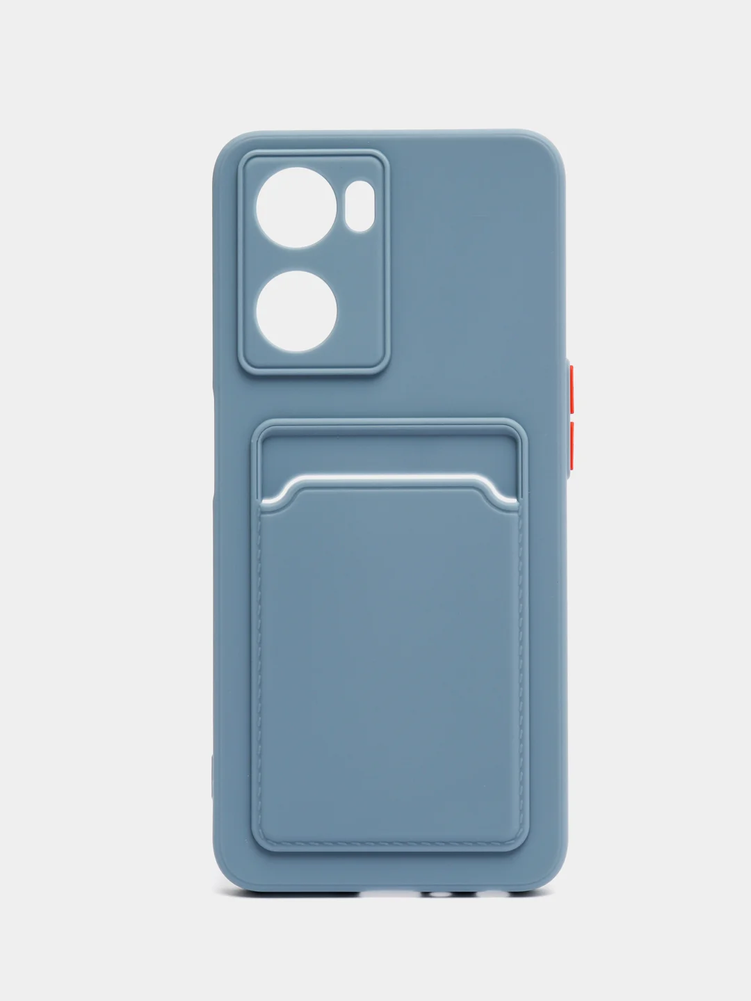 Синий меланж силиконовый чехол для OPPO A57S / A77 4G / A77S / OnePlus Nord N20 SE, с карманом для карт
