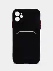 Черный чехол для Apple IPhone 11 (Айфон 11), силиконовый, с защитой камеры