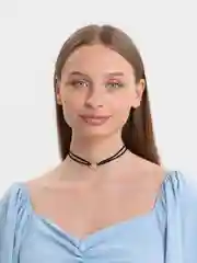 Черный чокер с кольцом
