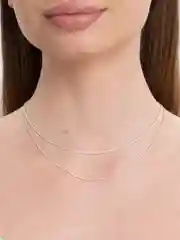 Серебряный цепочка на шею женская, нежное тонкое колье