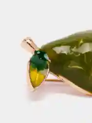Зеленый брошь "Фрукт", 3 цвета