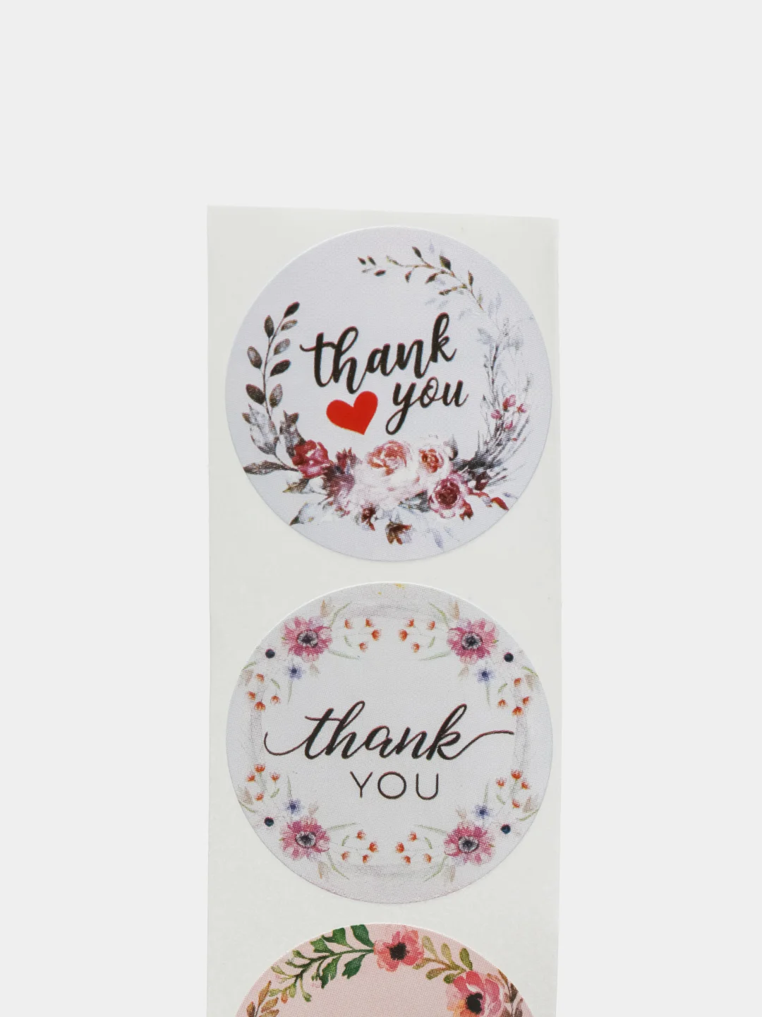 Алый набор наклеек с надписью "Thank you", "Спасибо"