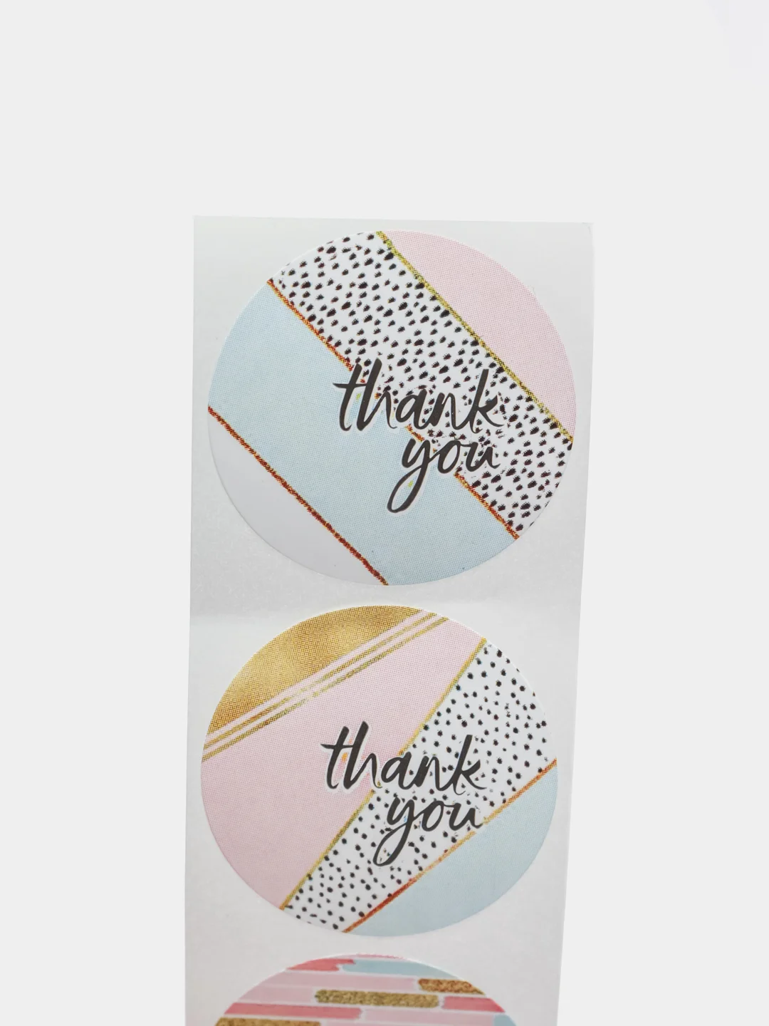 Бирюзовый набор наклеек с надписью "Thank you", "Спасибо"