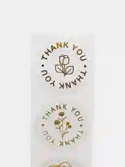 Золотой набор наклеек с надписью "Thank you", "Спасибо"
