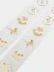 Золотой набор наклеек с надписью "Thank you", "Спасибо"
