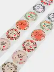Аметистовый набор наклеек с надписью "Thank you", "Спасибо"