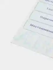 Желтый обучающая карточка А5 по Русскому языку: падежи, части речи, члены предложения, склонения