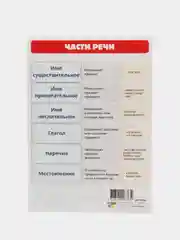 Желтый обучающая карточка А5 по Русскому языку: падежи, части речи, члены предложения, склонения