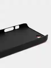 Оранжевый пластиковый чехол для iPhone 5/5s/SE с кожаной вставкой