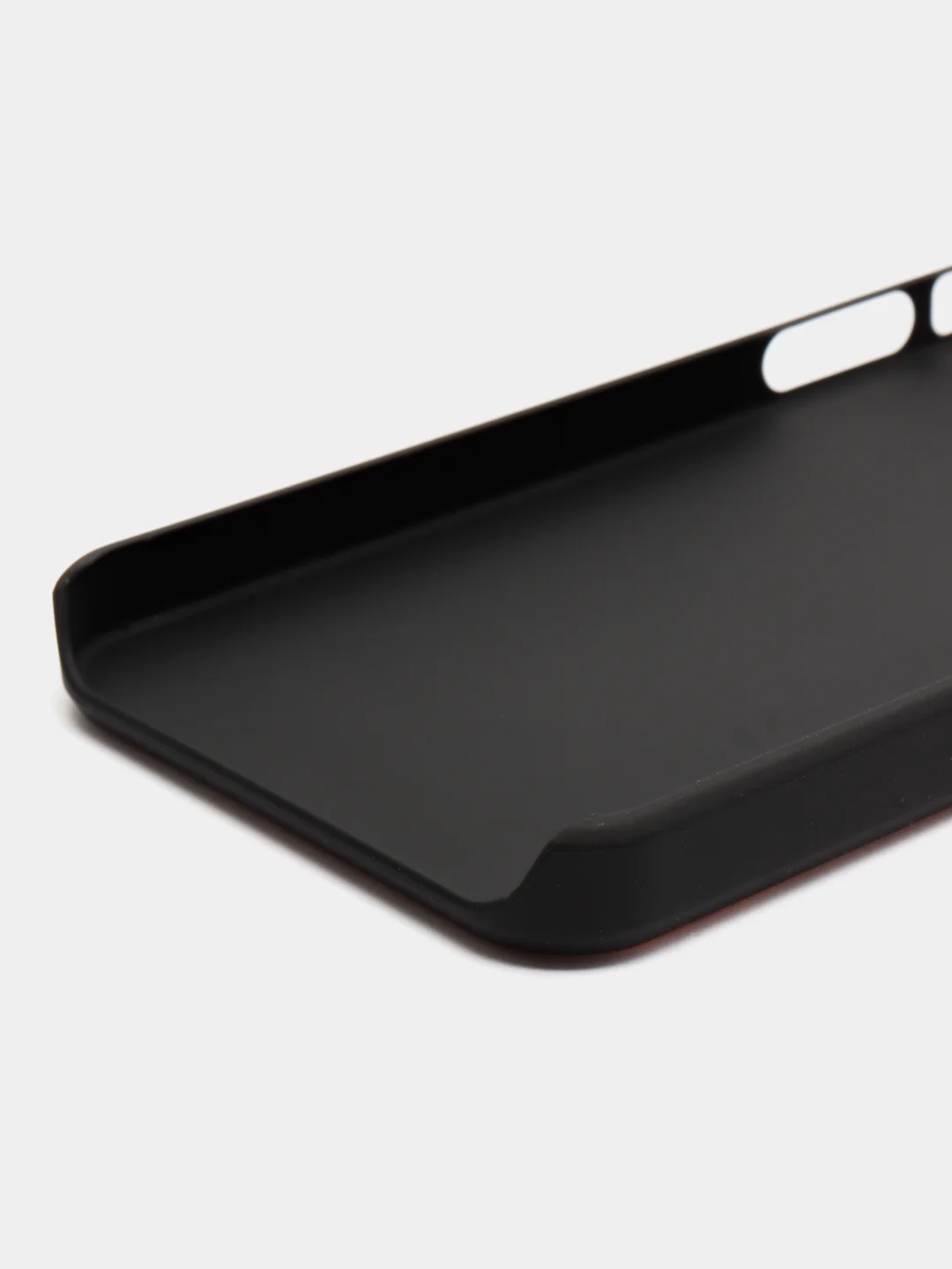 Оранжевый пластиковый чехол для iPhone 5/5s/SE с кожаной вставкой