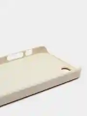 Оранжевый пластиковый чехол для iPhone 5/5s/SE с кожаной вставкой