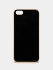 Пластиковый чехол для iPhone 5/5s/SE с кожаной вставкой