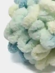 Бирюзовый пряжа Alize Puffy Color, петельки большие, 100 г, 9 м