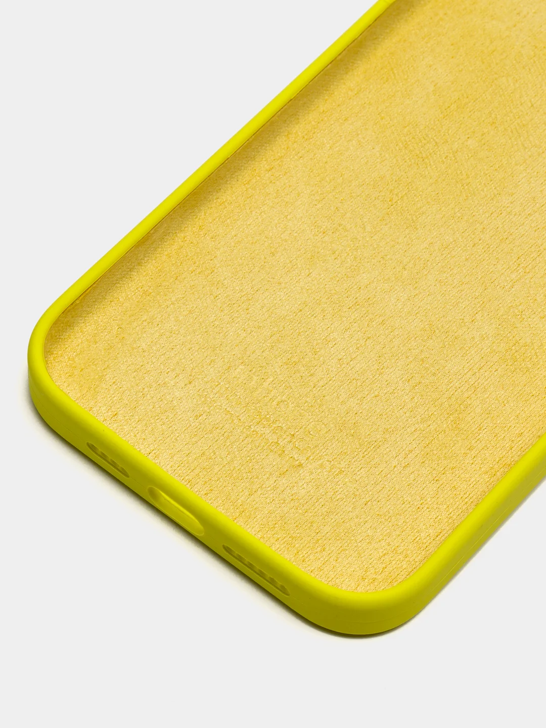 Желтый чехол Silicone Case iPhone 11, 12, 13, 14, Pro, Pro Max, с закрытым низом, кейс
