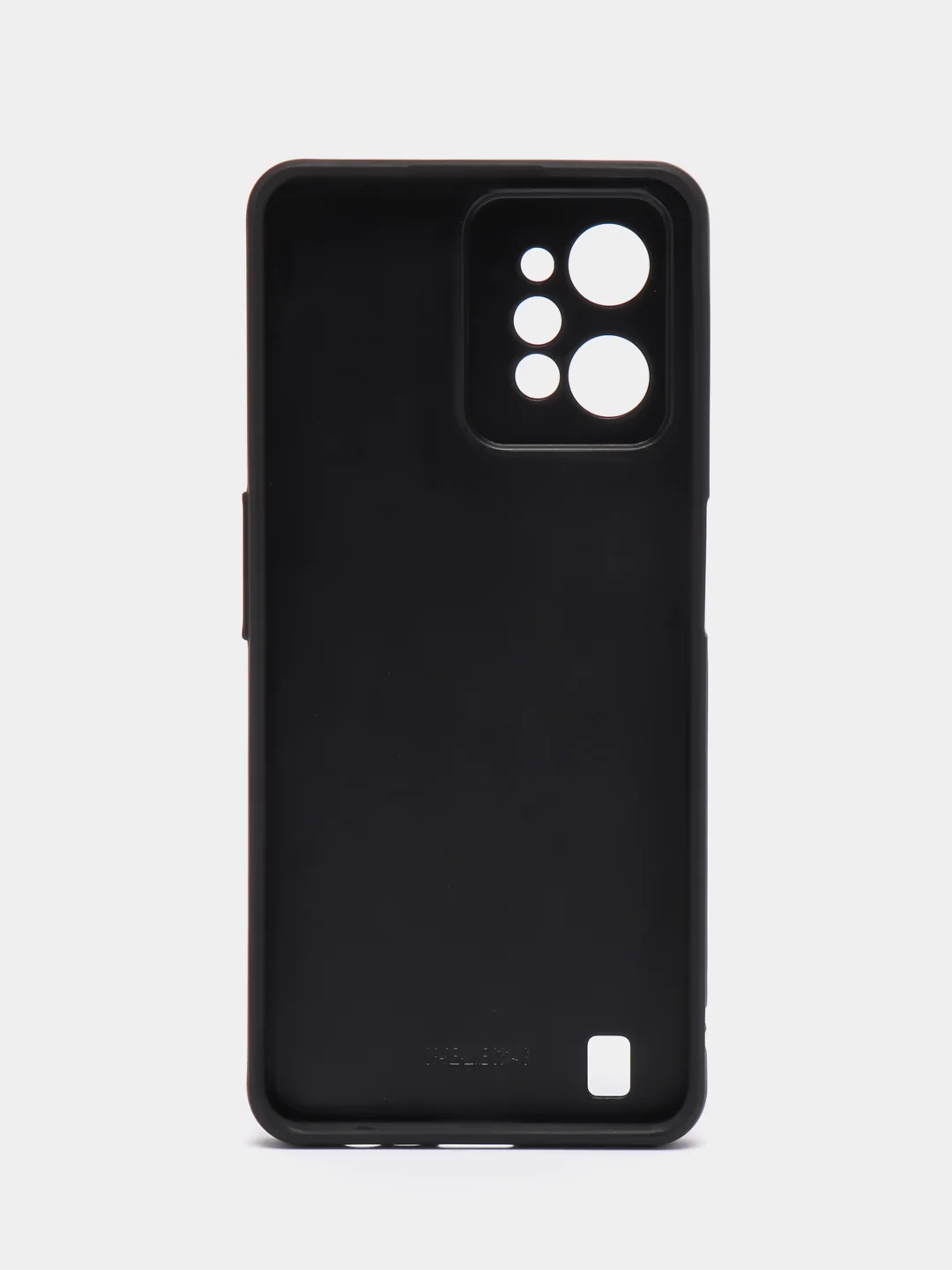 Черный чехол для Realme C31 (Реалми С31), пластиковый, глянцевый, под стекло