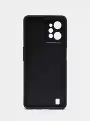 Черный чехол для Realme C31 (Реалми С31), пластиковый, глянцевый, под стекло