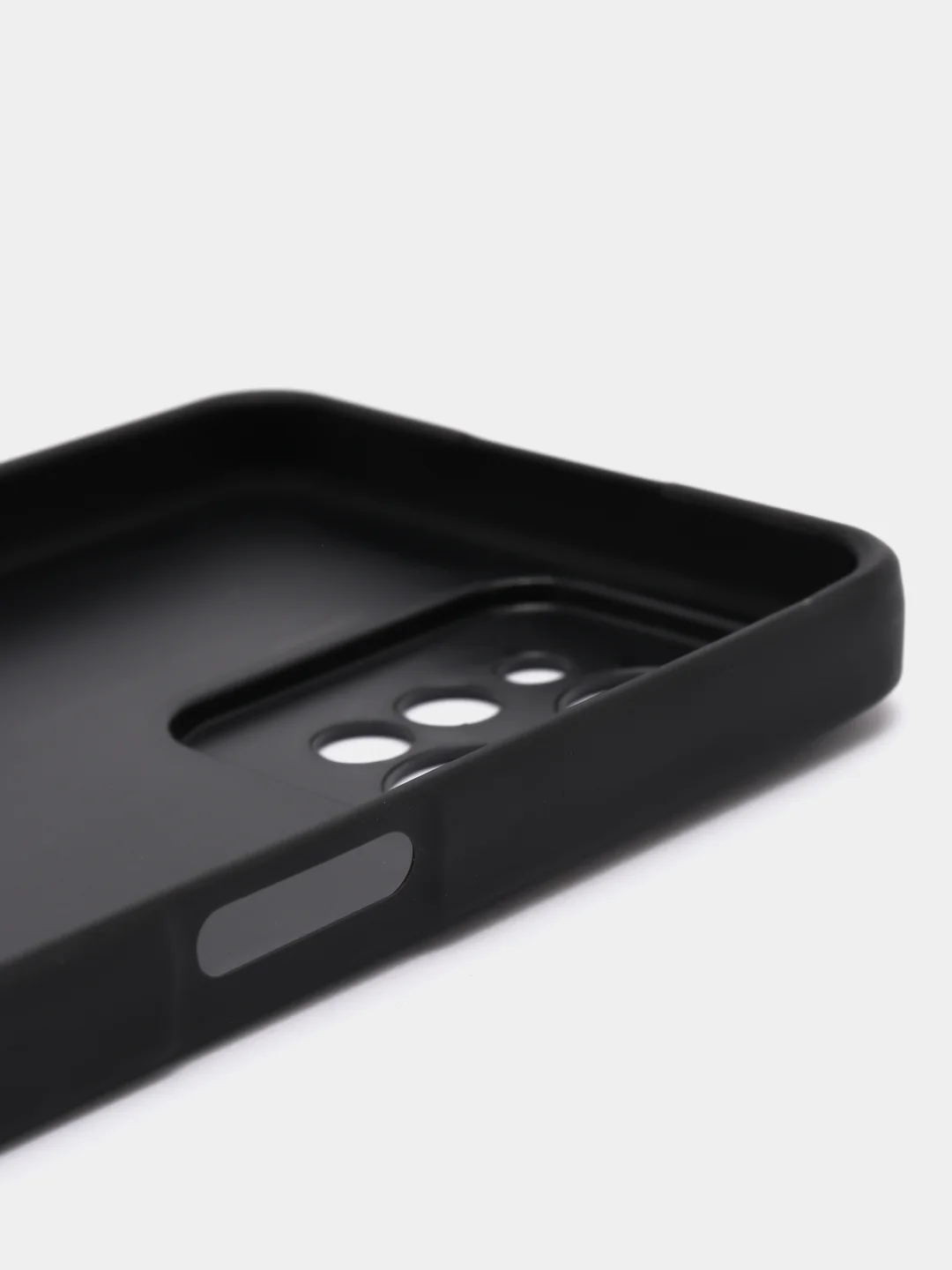 Черный чехол для Realme C31 (Реалми С31), пластиковый, глянцевый, под стекло