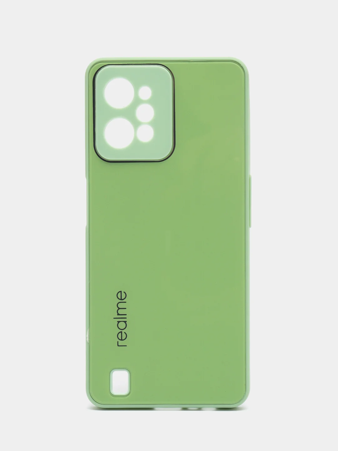 Салатовый чехол для Realme C31 (Реалми С31), пластиковый, глянцевый, под стекло