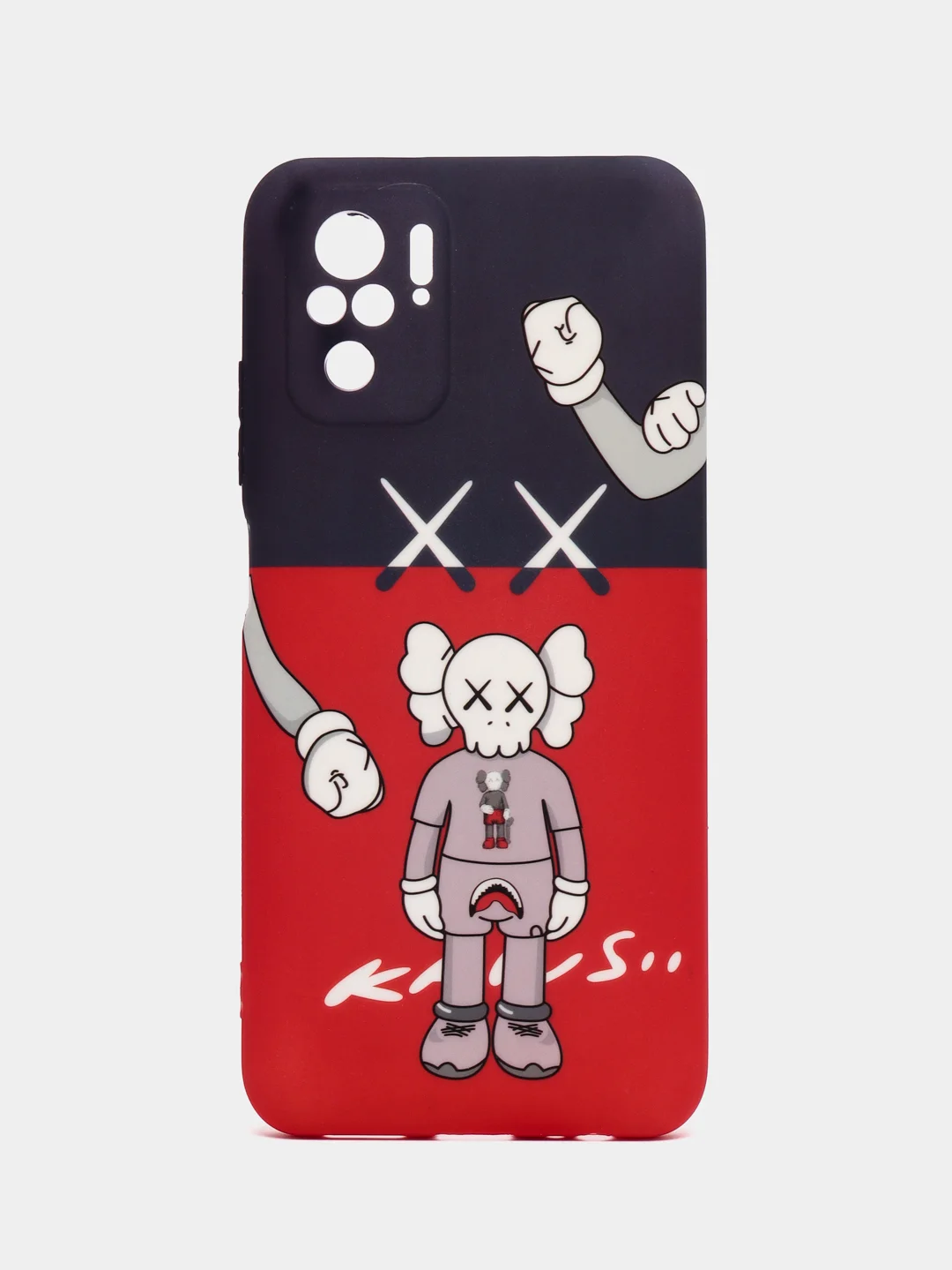 Красный чехол для Xiaomi Redmi Note 10/Note 10S с рисунком