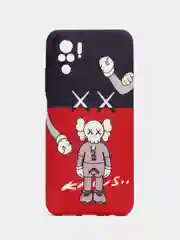 Красный чехол для Xiaomi Redmi Note 10/Note 10S с рисунком