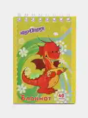 Лайм блокнот А7 "Мультяшки", в клетку, 40 листов
