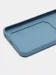 Синий меланж силиконовый чехол для Tecno POP 6 Pro (Техно Поп 6 Про), с карманом для карт, прозрачный