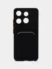 Черный чехол Tecno Spark Go 2023 / Pop 7 Pro / Pop 7 / Infinix Smart 7, с карманом для карт