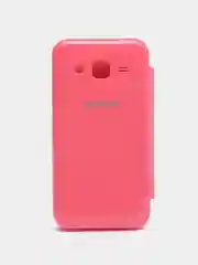 Розовый чехол-книжка для Samsung Galaxy Core Prime, кожаный