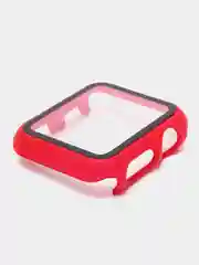 Красный бампер с защитным стеклом и ремешком для Apple Watch 38/40/41/42/44/45/49