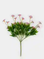 Розовый искусственные цветы. Ромашки цветные (двухцветный пластиковый букет). Композиция