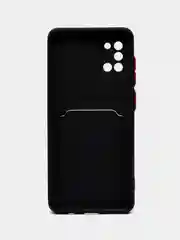Черный чехол Samsung Galaxy A31 (Самсунг Галакси А31), с карманом для карт, черный