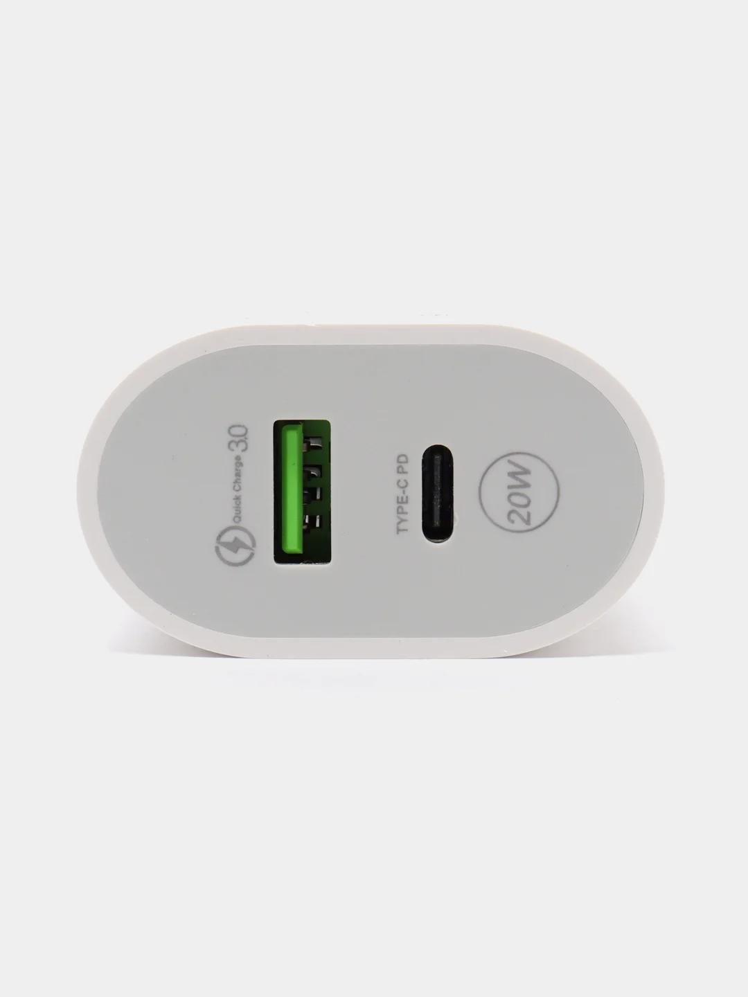 Белый зарядноe устройство Type-C/USB 20W