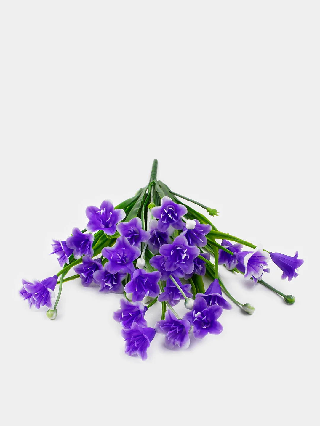 Фиолетовый искусственные цветы. Колокольчики (пластиковый букет). Композиция