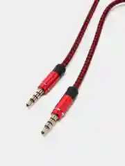 Красный кабель AUX jack-jack 3.5, плетенный